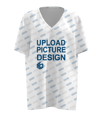 女数码印仿棉短袖V领短T恤-LTW20059X - 仿棉-180g/S