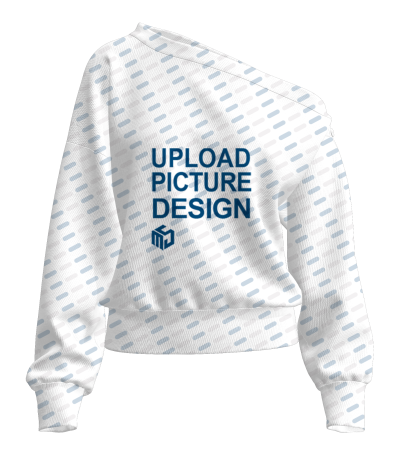 女士落肩6粒纽扣不规则领长袖上衣-XJT9868X - 涤毛圈-230g/S