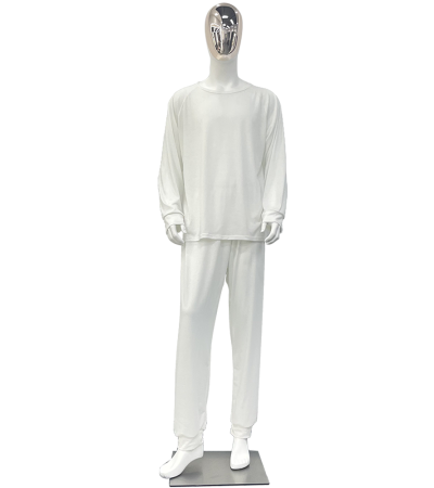 男款圆袖家居服套装R0094 - 仿棉-180g/S