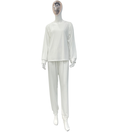 女款圆袖家居服套装R0095 - 仿棉-180g/S