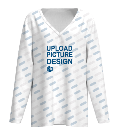 长袖V领T恤-LTW20063X - 仿棉-180g/S