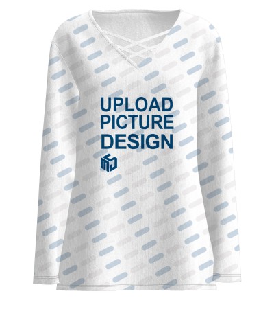 女仿棉长袖V领T恤LTW20567X - 仿棉-180g/S