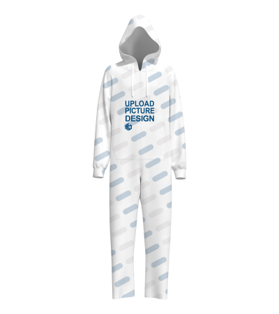 男士前插袋拉链连帽长袖带袖口连体衣-XHY070 - 仿棉-180g/S