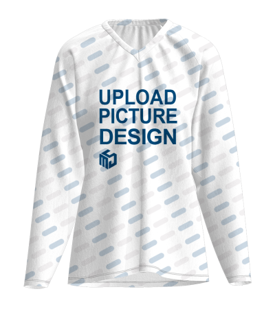 女士数码印仿棉长袖V领T恤-LTW20564X - 仿棉-180g/S