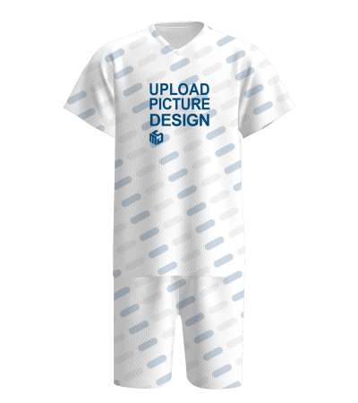 男士无袖口无脚口短袖V领球衣抽绳短裤套装-A0209X - 鸟眼布-140g/S