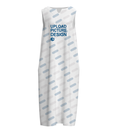 VXCQ  无袖V领有口袋长裙-R0054X - 牛奶丝-170g/S