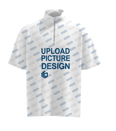 XBH0001X-男士polo短袖带门襟拉链衫 - 鸟眼布-110g/S