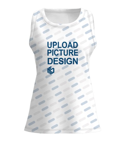 女士数码印坑条圆领背心-LTW20368X - 螺纹坑条-210g/S