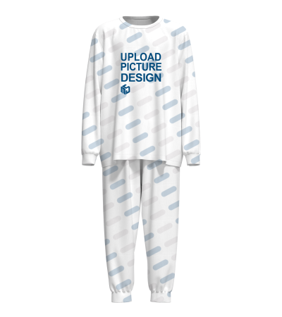 圆领男士正肩袖有袖口有脚口套装加脚口有袋-A0114X - 仿棉-180g/S