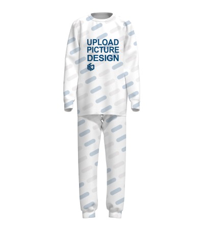 儿童长款正肩袖有袖口有脚口套装家居服A0116 - 仿棉-180g/2Y