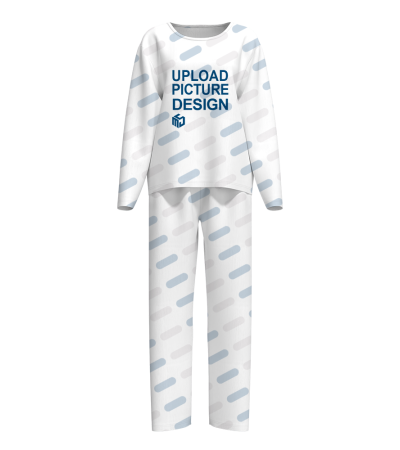 女士长款家居服套装无袋无袖口无脚口-DP0002X - 仿棉-180g/2XS