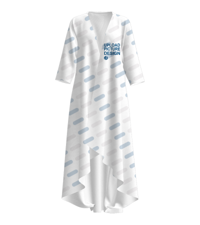  女仿棉拉架加雪纺连衣裙两件套外套-LTWJ21018W - 乱麻-130g/S