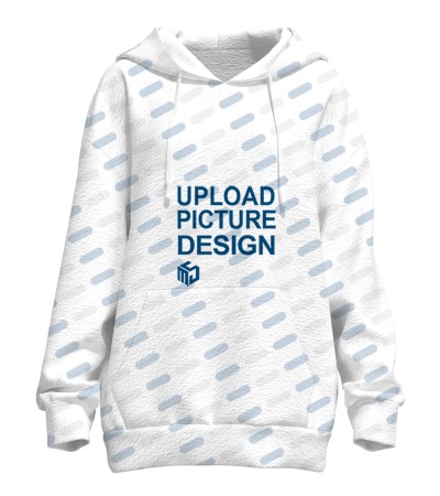 女士超宽松带抽绳有口袋连帽加绒卫衣-P100074 - 复合面料-373g/S