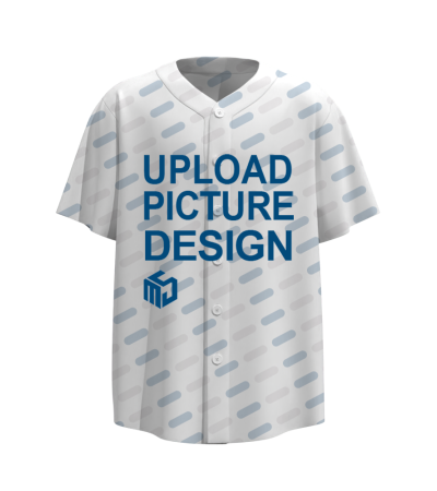 男士带纽扣短袖棒球服-A0088X - 珠花布-180g/S