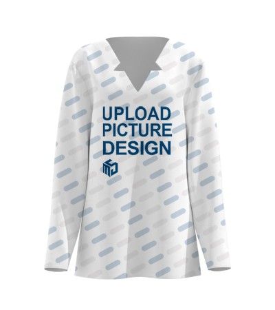 女仿棉V领长袖T恤LTW20574 - 仿棉-180g/S