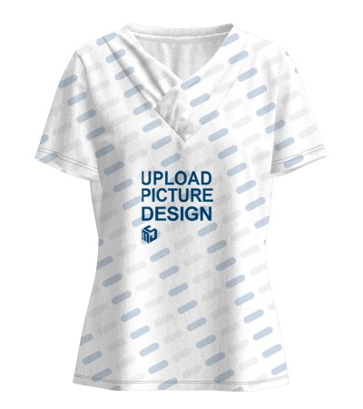 V领带4粒装饰扣短袖T恤-LTWJ20913 - 仿棉-200g/S