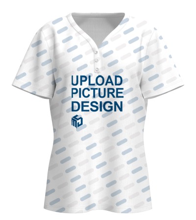 女仿棉V领门襟3粒扣子短袖T恤大码女装PDDW20521 - 仿棉-170g/0XL