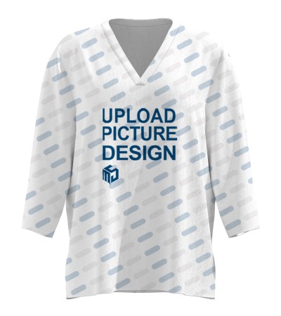 女仿棉V领7分袖T恤-LJ20374X - 仿棉-180g/XS