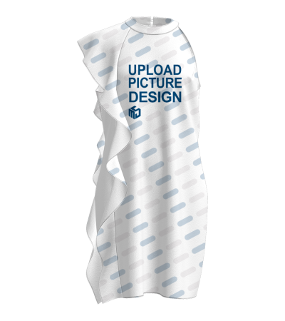 女士右侧荷叶长裙-XJB7462 - 乱麻-130g/S