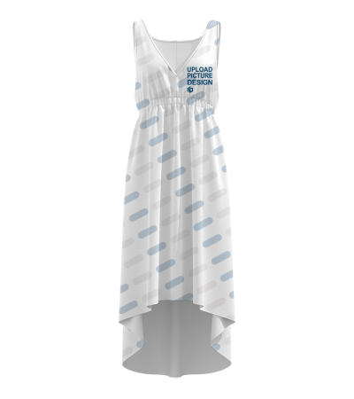 女士无袖V领连衣裙-LTWJ20110 - 乱麻-130g/XS