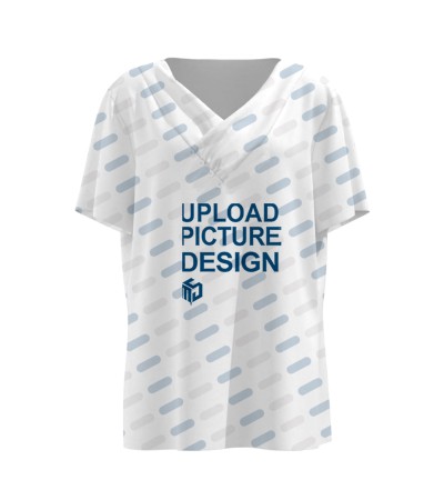 女仿棉V领短袖T恤大码女装-PDDW20383 - 仿棉-180g/0XL