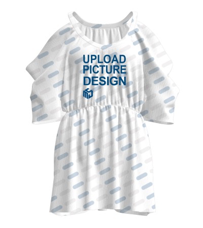 女士露肩短袖插肩缩褶吊带上衣A0225 - 仿棉-180g/S