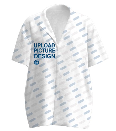 开衫3粒纽扣衬衫短袖左口袋-WJW001 - 竹节麻-120g/S