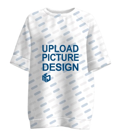 女士圆领插肩短袖上衣-OFX002 - 涤毛圈-230g/S