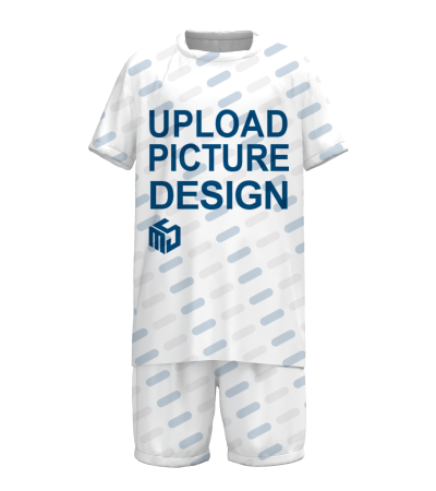 儿童球服套装有脚口袖口无口袋-QF001 - 针眼布-140g/3-4Y