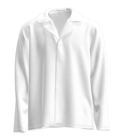 男士古巴领长袖牛奶丝家居服（衣服）-A0073SAB-A - 牛奶丝-170g/XS