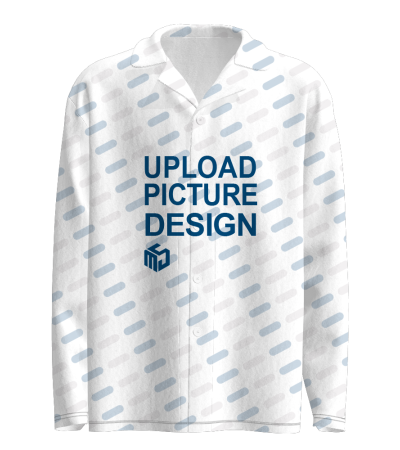 成人古巴领长袖家居服（衣服）-P0042XAB-A - 仿棉-180g/S