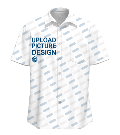 男士有扣左前袋翻领短袖衬衫-WRL029 - 四面弹-120g/XS