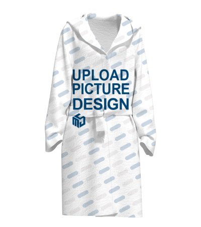 连帽睡袍单帽有袋无脚口无袖口-P100047 - 双面法兰绒-280g/S