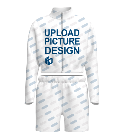 圆领儿童鲁米夹克套装无袖口无袋-WH0014 - 空气层-200g/110