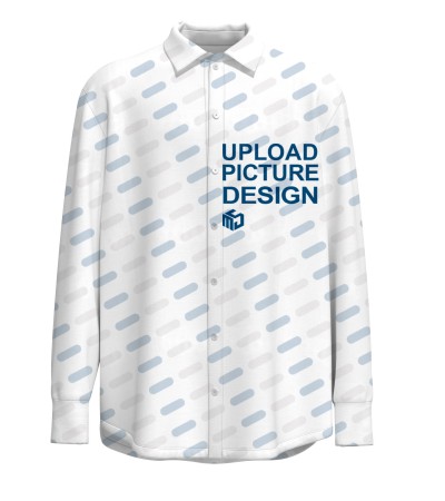 男7粒扣包条袖口翻领长袖衬衫-LTM100294X - 竹节麻-120g/S