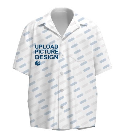 男5粒扣无门襟短袖口袋衬衫XHM001X - 四面弹-120g/S