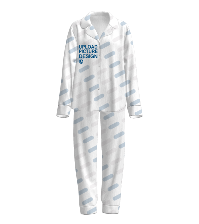 翻领女士家居服有袋有袖口有脚口-A0124X - 仿棉-180g/S