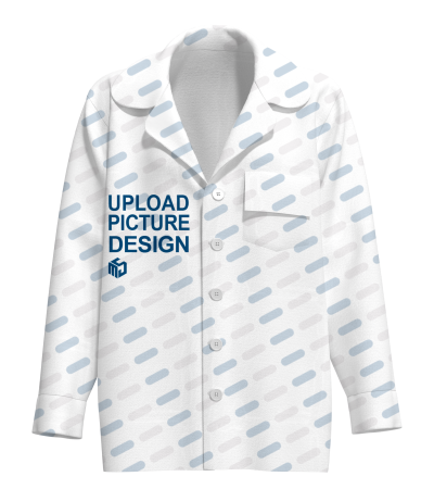 女士古巴领左前袋有袖口长袖上衣-R0011XAB-A - 冰丝-140g/XS