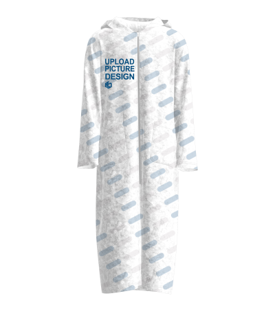 女士双前袋长袖单帽睡袍-A0165X - 双面法兰绒-280g/S