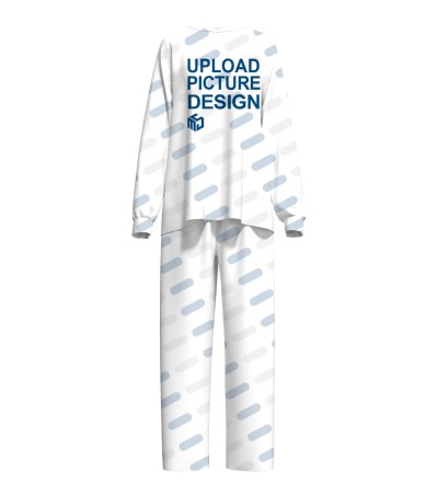 圆领女士插肩袖家居服有袋无袖口无脚口-A0068X - 仿棉-180g/S