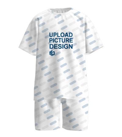 男士圆领插肩短袖短裤套装JMTN001X - 仿棉-180g/XS