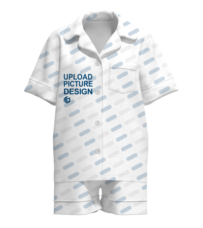 翻领冰丝短款家居套装有袋有脚口有袖口-R0182X - 冰丝-140g/3XS