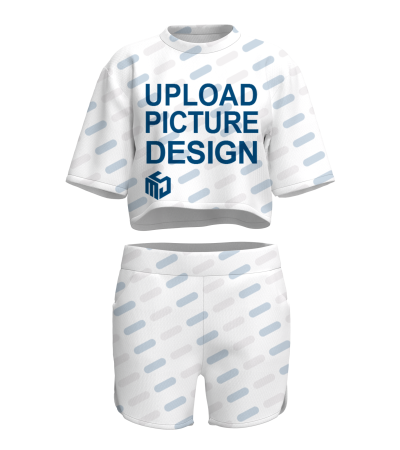 圆领女士短袖露脐套装有袋-A0010X - 鸟眼布-140g/XS