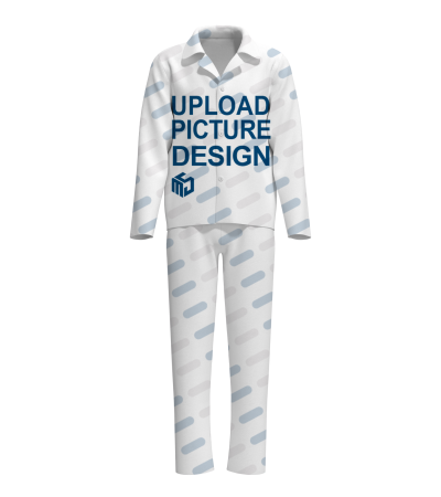 翻领儿童睡衣套装有袋无脚口无袖口-A0204 - 牛奶丝-170g/2-3T