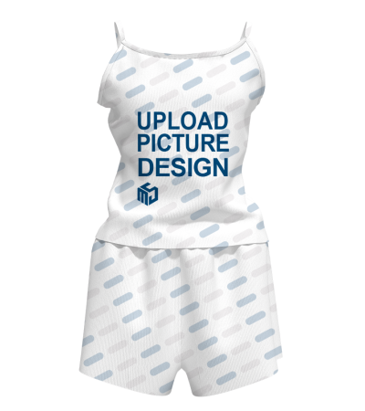 女士吊带圆领套装无袋无袖口无脚口-P100018 - 牛奶丝-170g/S