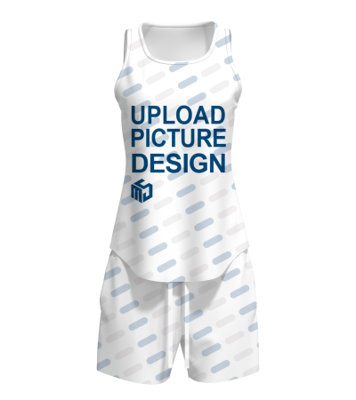 女士背心短袖套装有袋无脚口无袖口-P100015 - 牛奶丝-170g/S