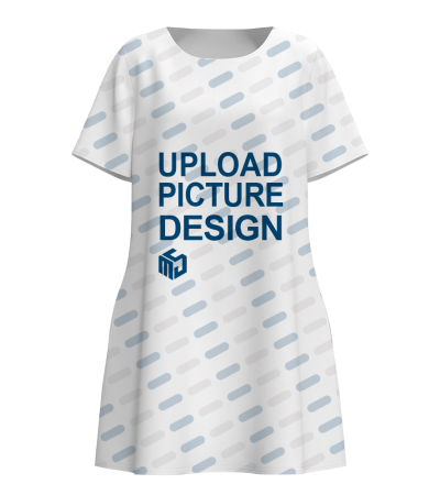 女士短袖圆领有口袋连衣裙-A0262 - 牛奶丝-170g/S