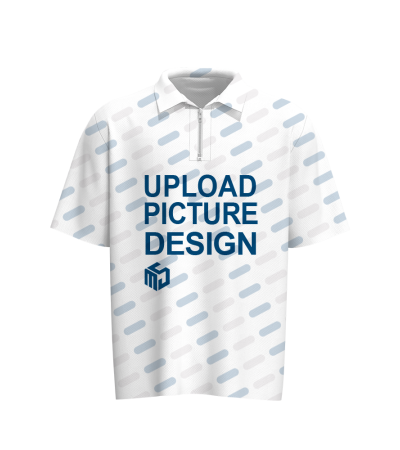 XBH0001X-男士polo短袖带门襟拉链衫 - 鸟眼布-110g/S