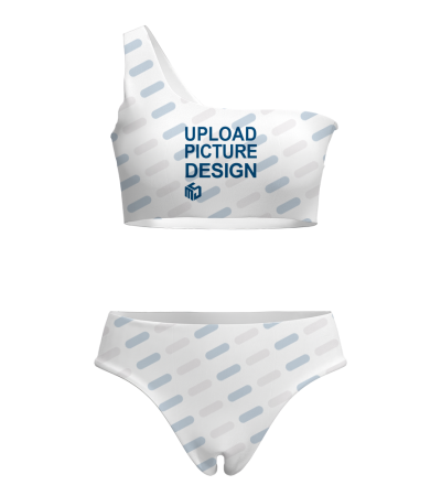 女款单肩分体泳装-A0270LW - 超细涤-200g/2XS